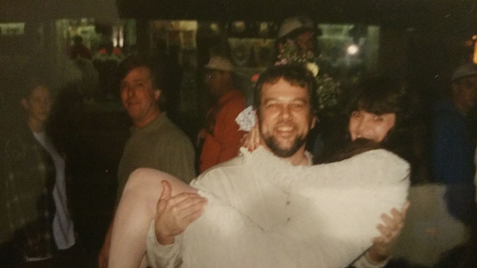 A joyful wedding reception memory