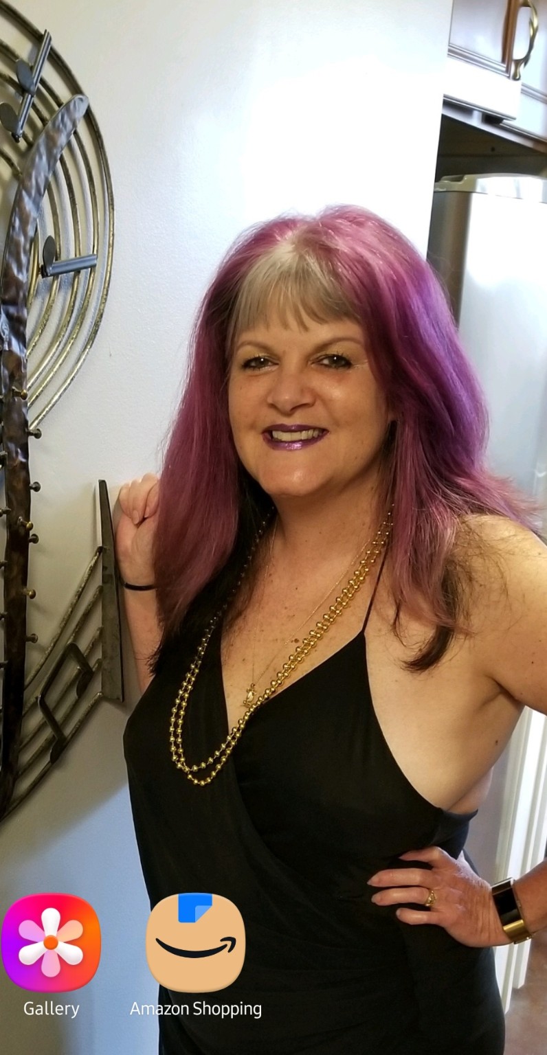 Kathi dressed for a celebration
