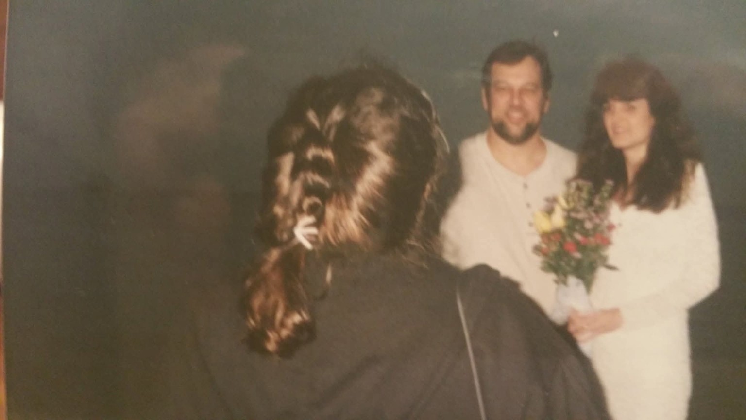 A wedding-day portrait from Kathi and James Pepper's early years